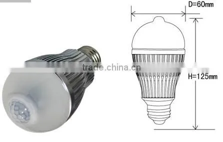 E27/E14 9/12/15W PIR Infared Motion Sensor Detection Led Bulb for Washroom Stairway