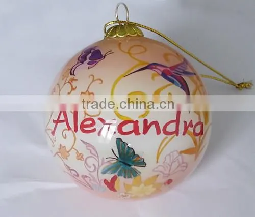 plain christmas glass ball ornament