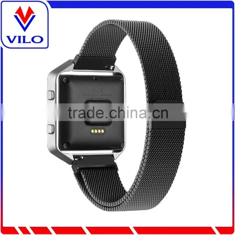 New arrival Stainless steel milanese magnetic loop watch band for fitbit watch
