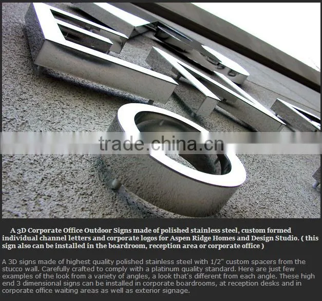 backlit acrylic led sign letter for shop front