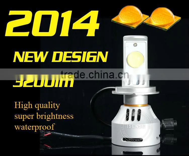 2014 newest DC12v 6500k 3200LM crees led h4 high low beam headlight for auto parts