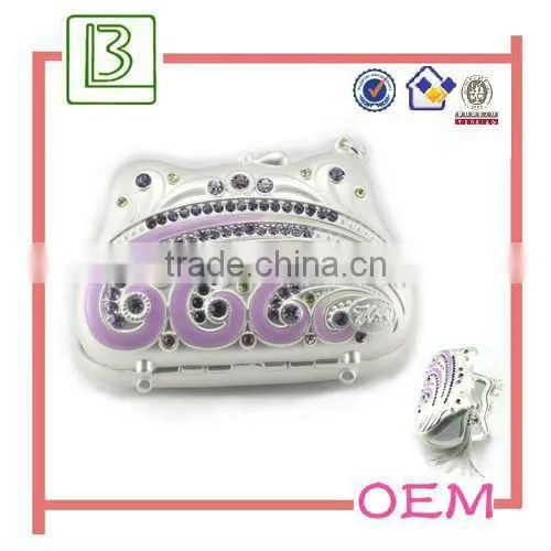 Wholesale Copper Cosmetic Mirror Mini Handbag Shape