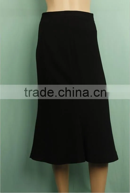 4 side stretch fabric black ladies office skirt style ladies office uniform skirts