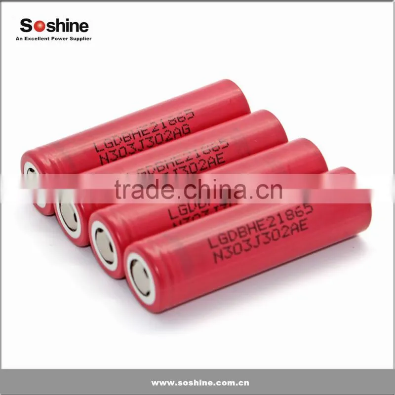 high discharge battery LG HE2 18650 2500mAh 3.7V 18650 rechargeable for ecigs