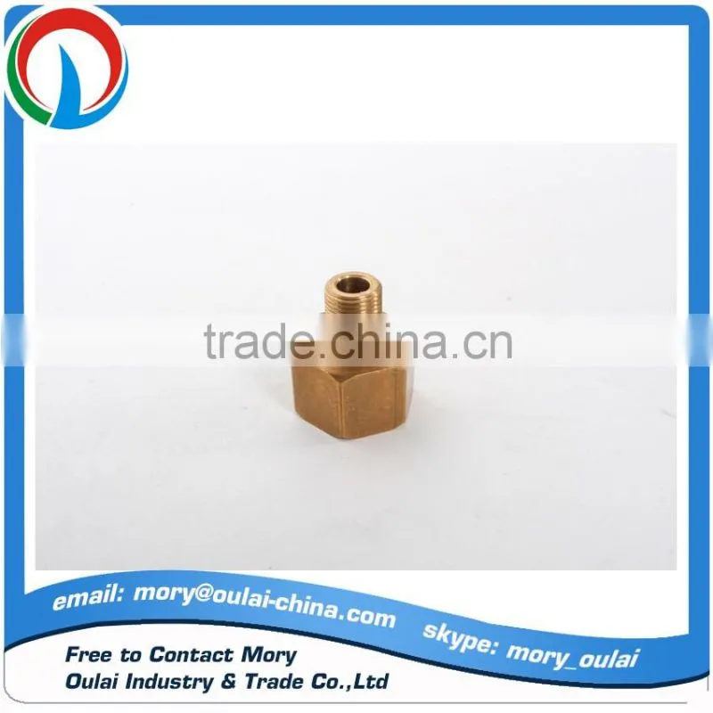 Brass hex nipple tube fitting male nipple