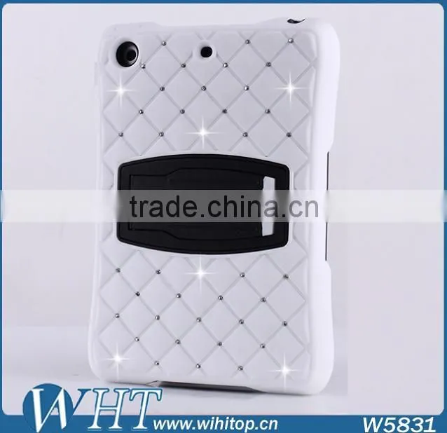 With Stand Combo Case for iPad Mini / Mini 2 Silicone Plastic 2in1 Hybrid Case