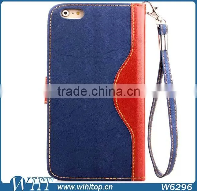 Magnetic Phone Case for iPhone 6 Plus 5.5", Folio Stand Leather Case for iPhone 6 Plus with Answer Calls Hole