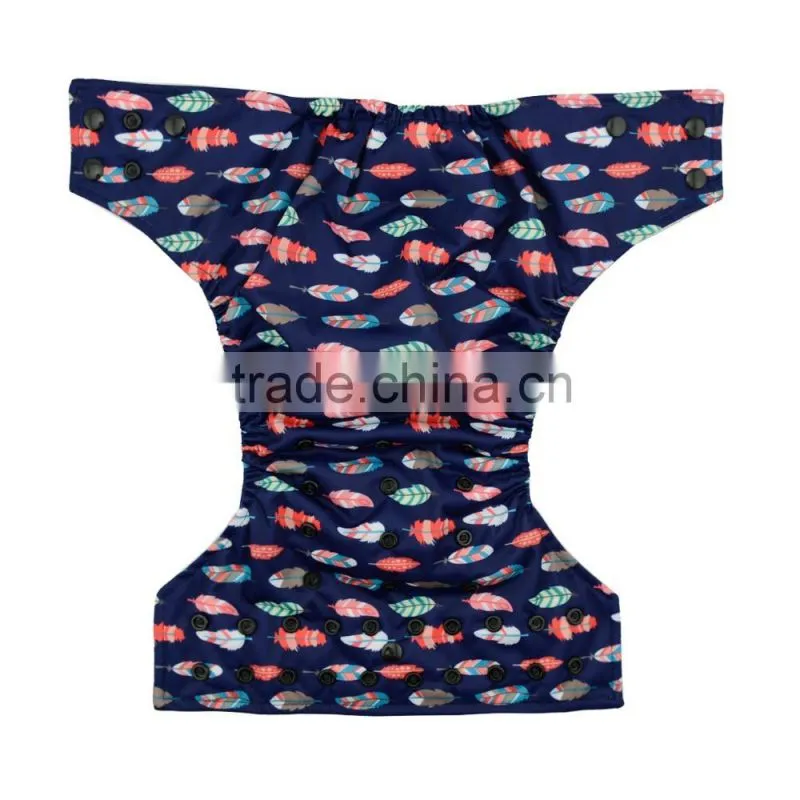Alva 2016 New Design Double Colorful Snaps Baby Cloth Diaper Wholesale Baby Nappy