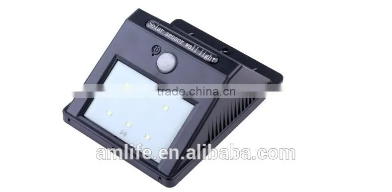 6pcs LED Solar Motion Sensor Waterproof triangle garden wall light