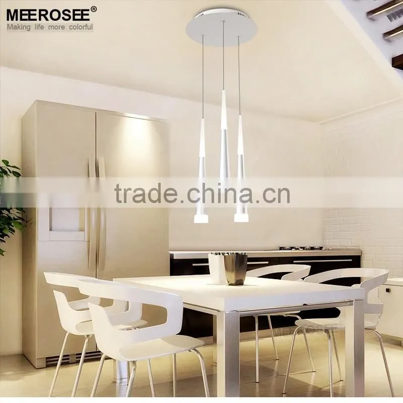 Indoor Pendant Lamp Chrome Contemporary Modern Acrylic Pendant Lights Meerosee Lighting MD83064 L3