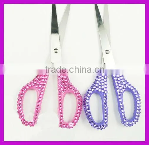2016 OEM new product bling rhinestone scissors for students China supplier BY 1887