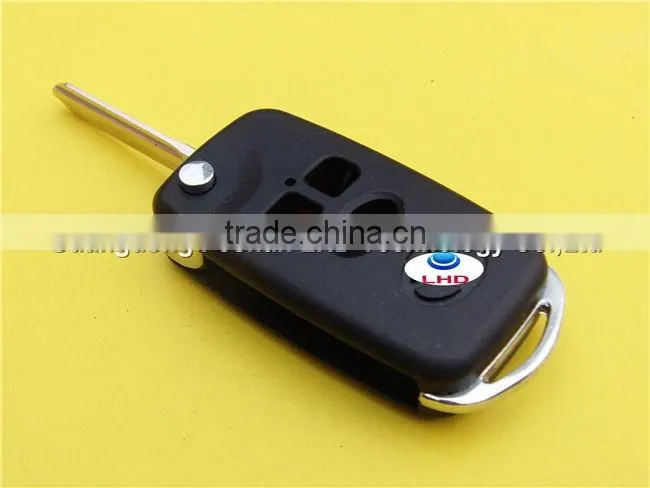 Upgraded 3 buttons folding car key flip remote key shell fob case for Toyota Corolla Vios