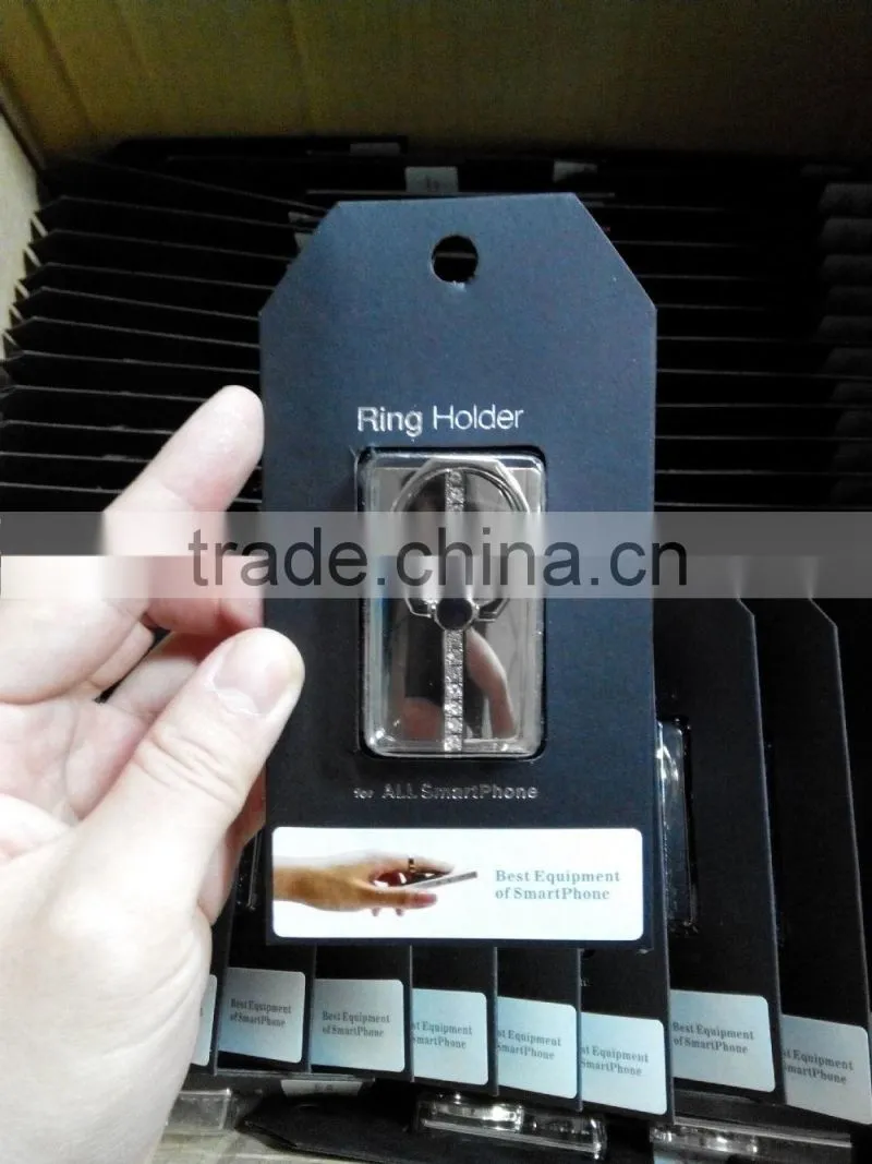 rectangle crystal smart ring finger grip stand holder