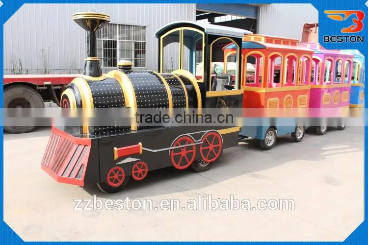 Factory direct high quality amusement park rides diesel trackless tourist train for sale with different colors