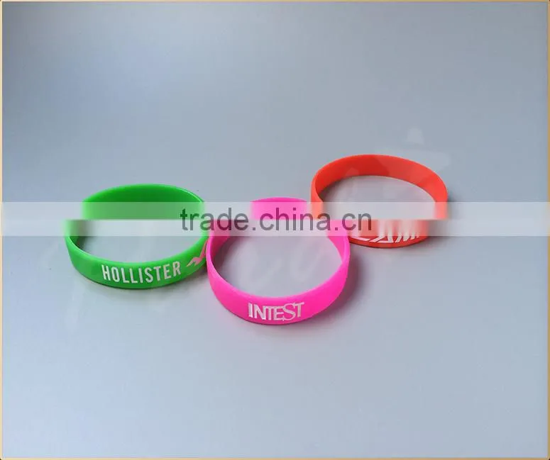 Advertising custom silicon wristband rubber bracelet