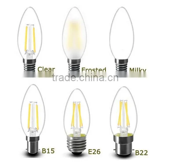 2015 new 360 degree 4W led filament candle e27 led filament candle