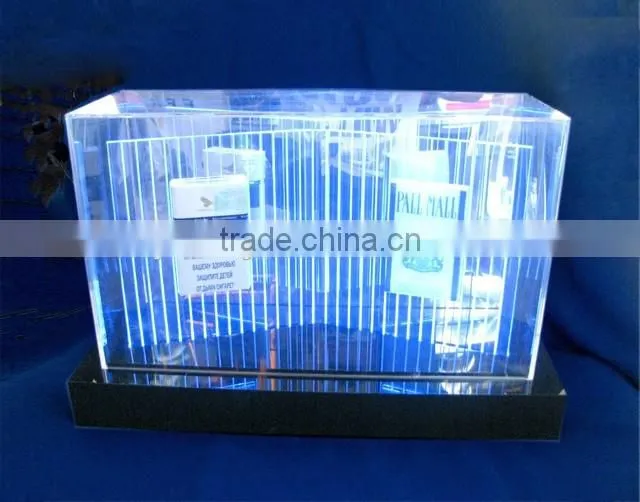 hot sale acrylic cigarette display boxes, led illuminated acrylic tabacco display case