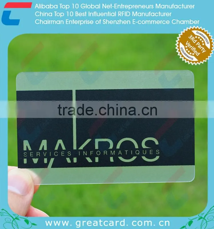 Manufactory Transparent PVC Card