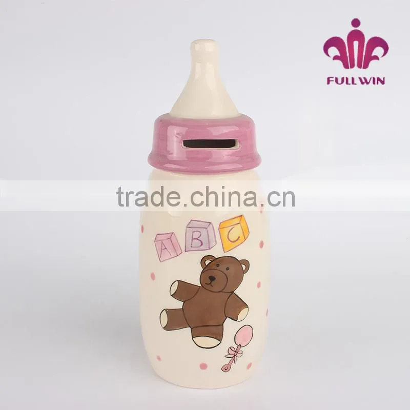 feeding-bottle piggy bank to paper money coin slot safe box coin slot safe box