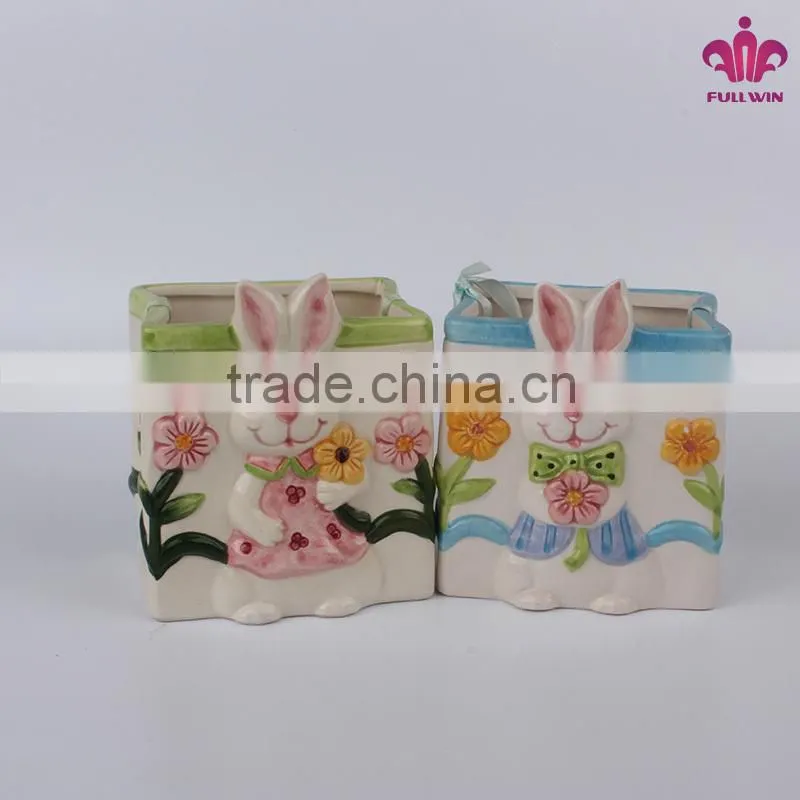 Cute ceramic animals home decoration for Easter day