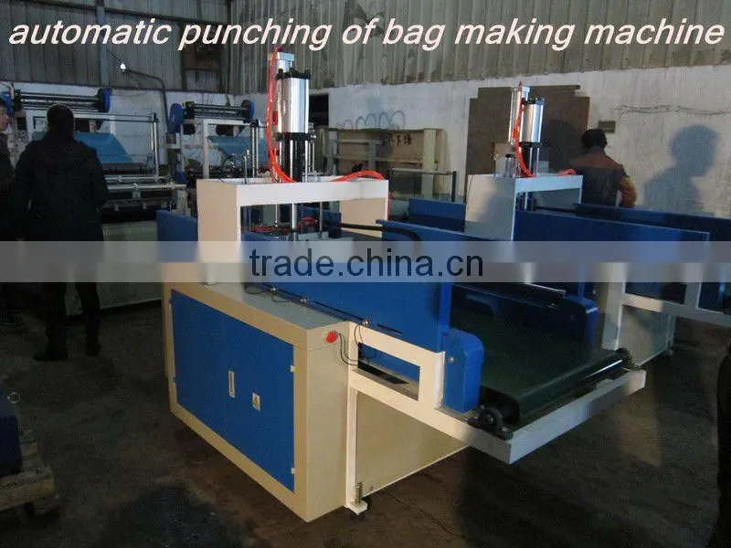 SHXJ-E600 series full automatic T-shirt hot sealing cold cutting bag making machine