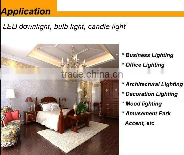 7W high power recessed aluminum led down light 2700k warm white CE & RoHS compliant