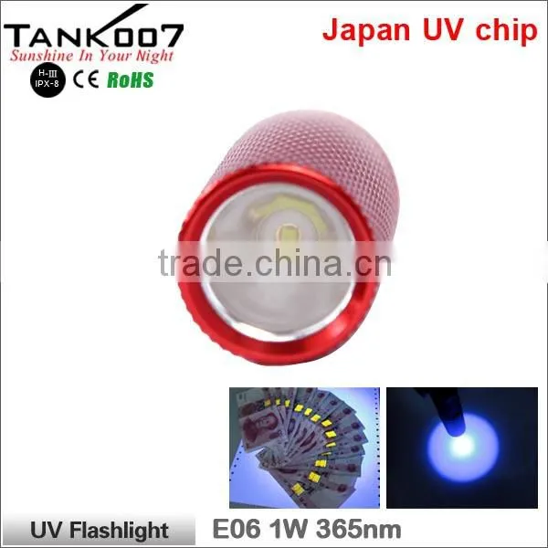 TANK007 led uv penlight Forensics UV pen torch medical blacklight 365nm 1W mini pencil flashlight