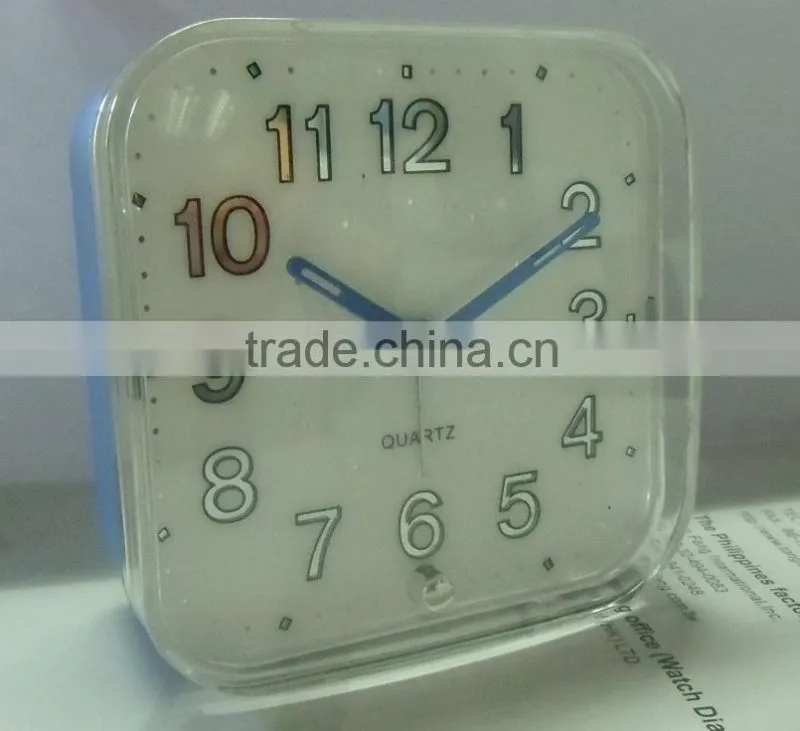 Simple modern design table sweep Clock Snooze Beep crescendo sound