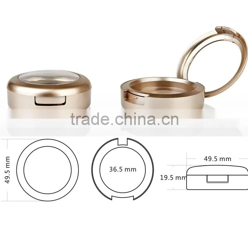 Round single color eyeshadow container with skylight