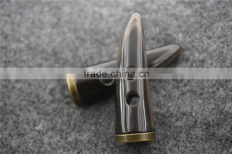 BRONZED METAL BOTTOM RESIN HORN button Fashion button