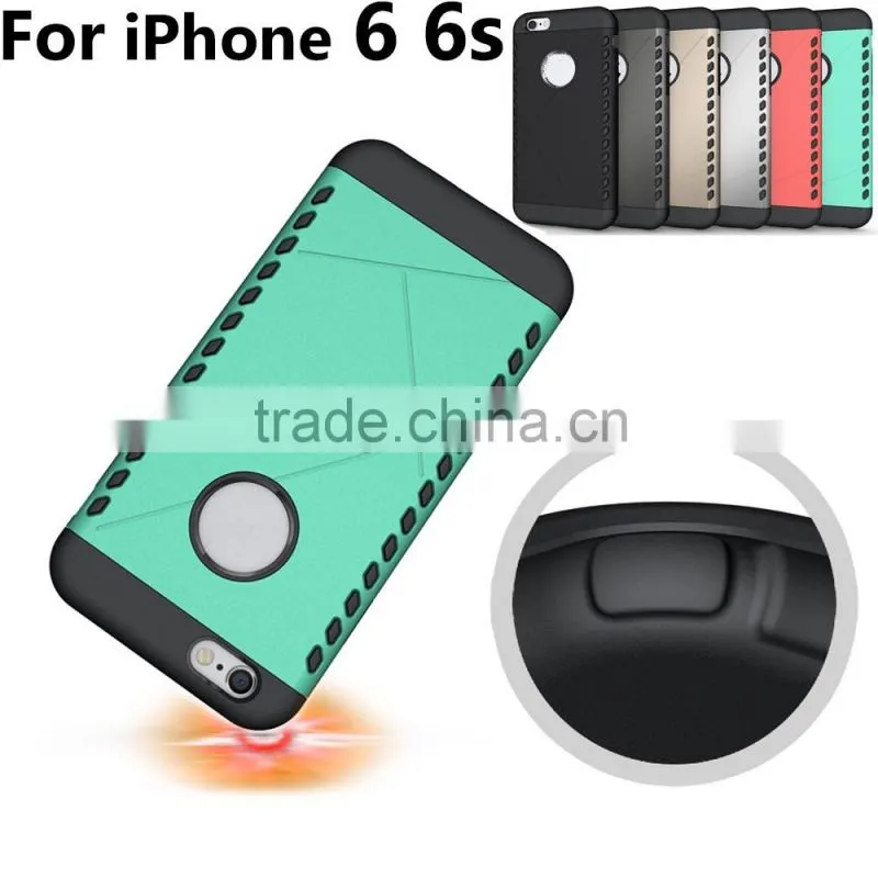 Hot 2 in 1 armor case for Iphone 6 4.7 premium TPU made great shock proof function