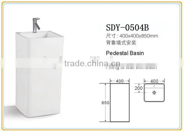 China new design popular ceramic wash basin one piece bathroom sink and countertop