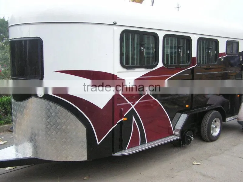 deluxe angle load horse floats with sunshade and tyre