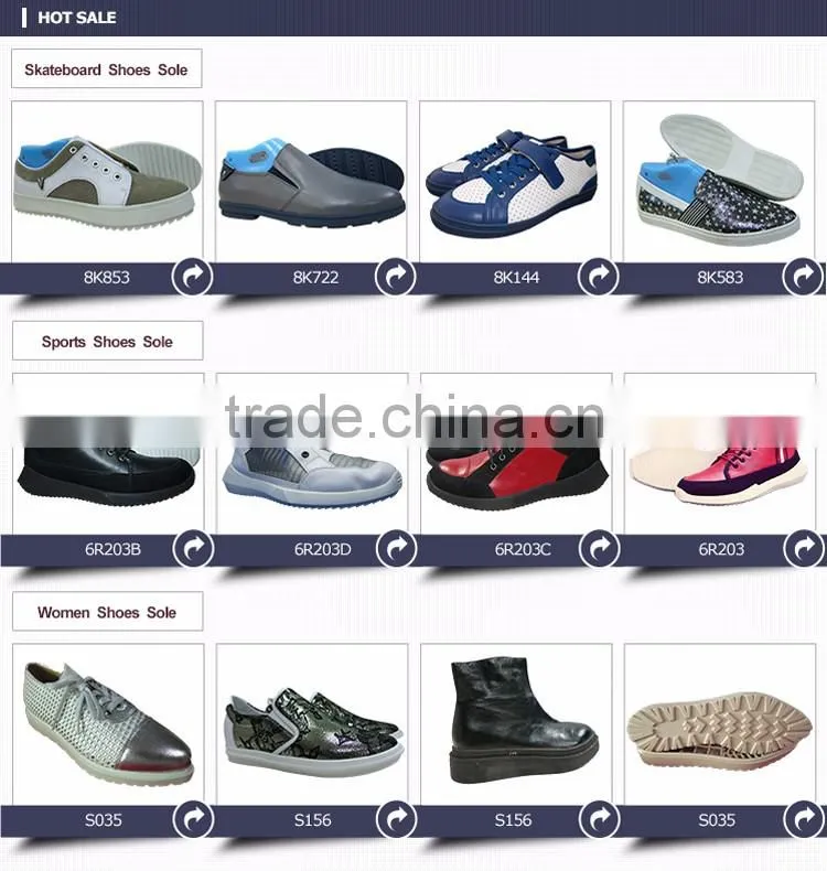 Female rubber Outsole for Lady high heels casual shoe wedge sole