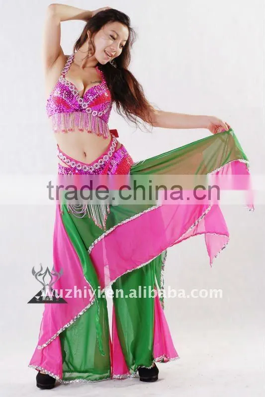 Double Color Belly Dancing Chiffon Pants