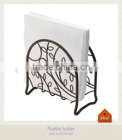 Metal antique leaf shaped napkin holder