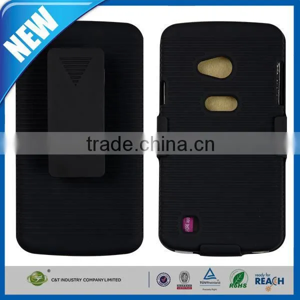 C&T Rubberized Kickstand Case Belt Clip Holster Combo For Lg L50