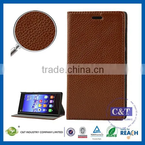 C&T New Fashionable foldable book style leather case for xiaomi mi3
