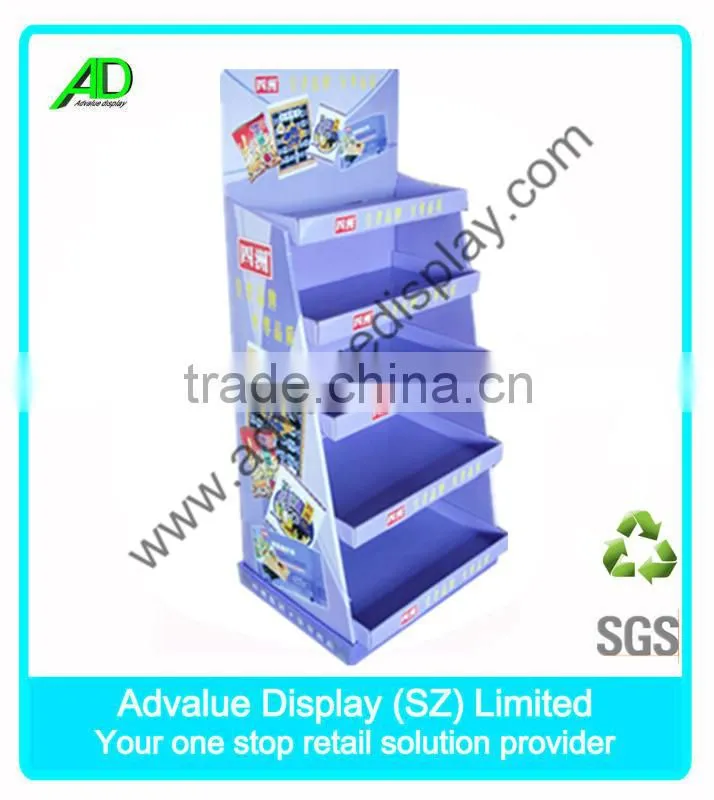 Fashion attractive cardboard wall mount display stand