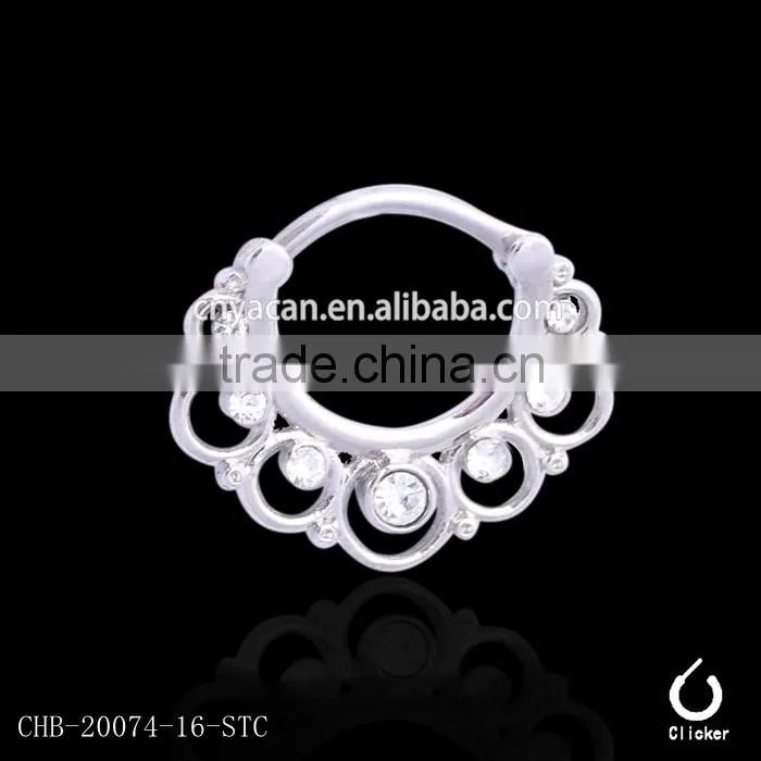 Floral Round Gems nose ring