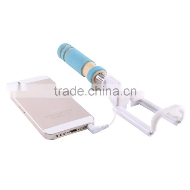 Wholesale Cheap Price Colorful Mini Selfie Stick Tripod with Wired for Smart Phone for iPhone for Samsung