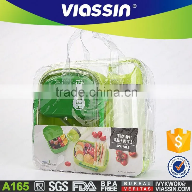 A165 lunch box with lock and water bottle