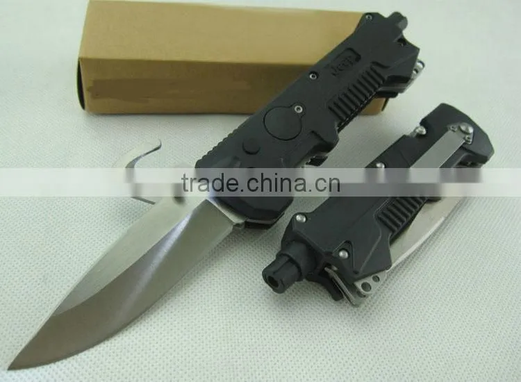 OEM multi folding knife with flashlight