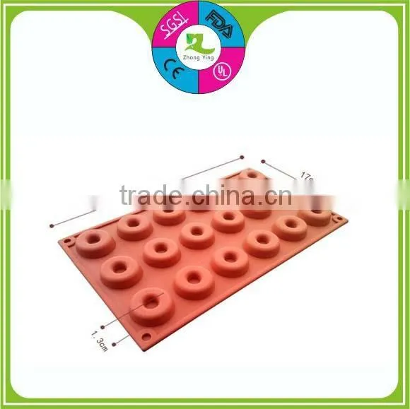 Reusable bakeware donut shape silicone mold