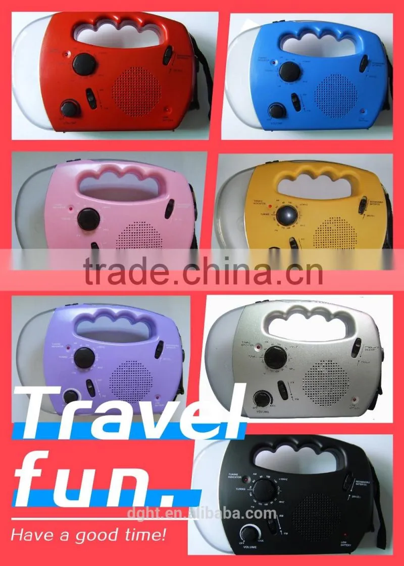 Made in China plastic ABS saving Cheap dynamo radio hand dynamo torch