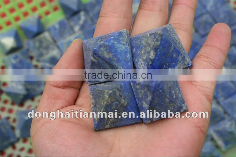 HOT! Natural Blue Gemstone Rock Quartz Crystal Pyramid