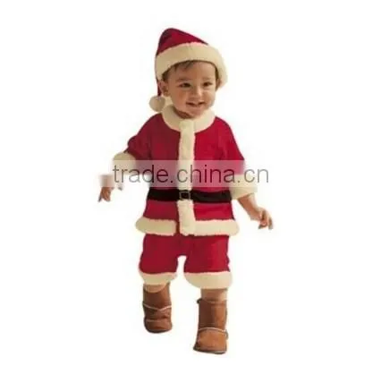 Hot sale high quality christmas baby santa suit