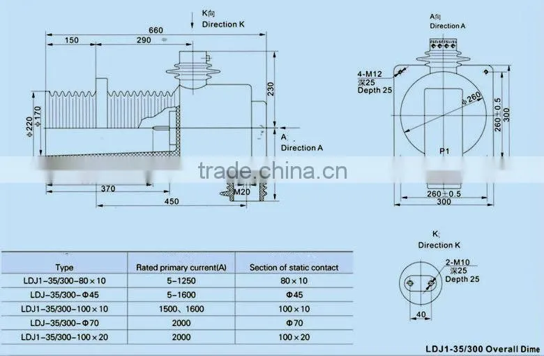 LDJ1~6-35 current transformer and necessary insulation