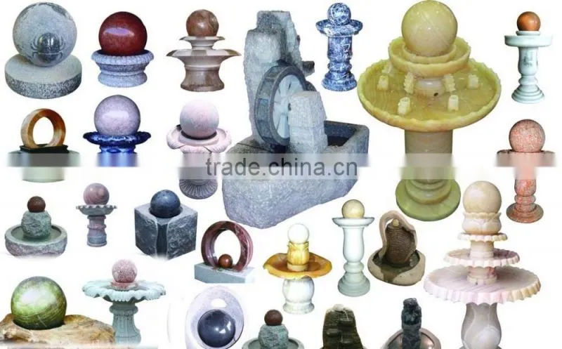 Natural marble stone ball for garden decoraction