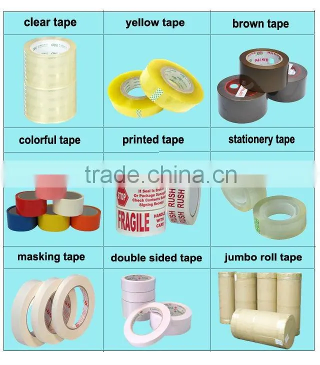 50mm wide bopp color adhesive material packing tape